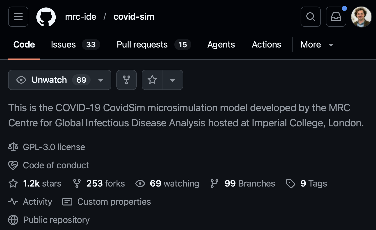 The MRC-IDE codebase from the Imperial College London laboratory.